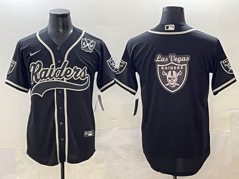 Men 2025 Oakland Raiders Blank Black Joint Name Nike Limited NFL Jersey style 30
